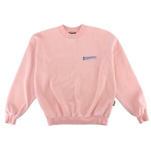90s light pink ribbed crewneck sweatshirt 1990s vintage